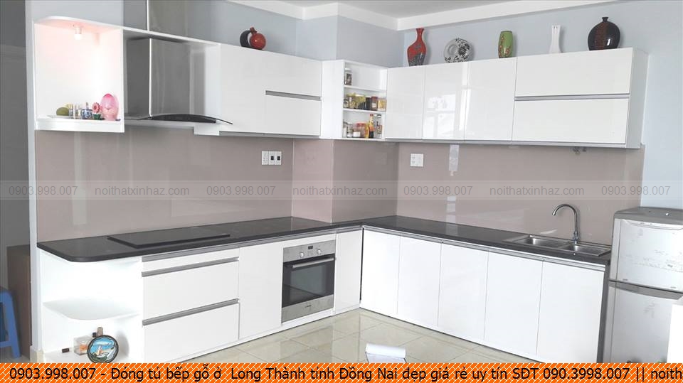 Đóng tủ bếp gỗ ở  Long Thành tỉnh Đồng Nai đẹp giá rẻ uy tín SĐT 090.3998.007 011519UJ3