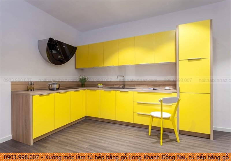 Xưởng mộc làm tủ bếp bằng gỗ Long Khánh Đồng Nai, tủ bếp bằng gỗ giá rẻ Long Khánh Đồng Nai chuyên nghiệp gọi 0903998007